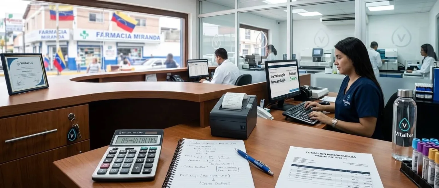 Espacio de un laboratorio clínico en proceso de montaje, con mesones instalados y equipos por desempacar
